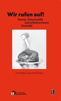Das Cover des Buches zeigt auf rotem Hintergrund eine Schwarzweißfotografie auf der ein Fleischwolf aus dem ein Stück Fleisch schaut abgebildet ist