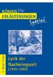 Buchcover Königs Erläuterungen Lyrik der Nachkriegszeit